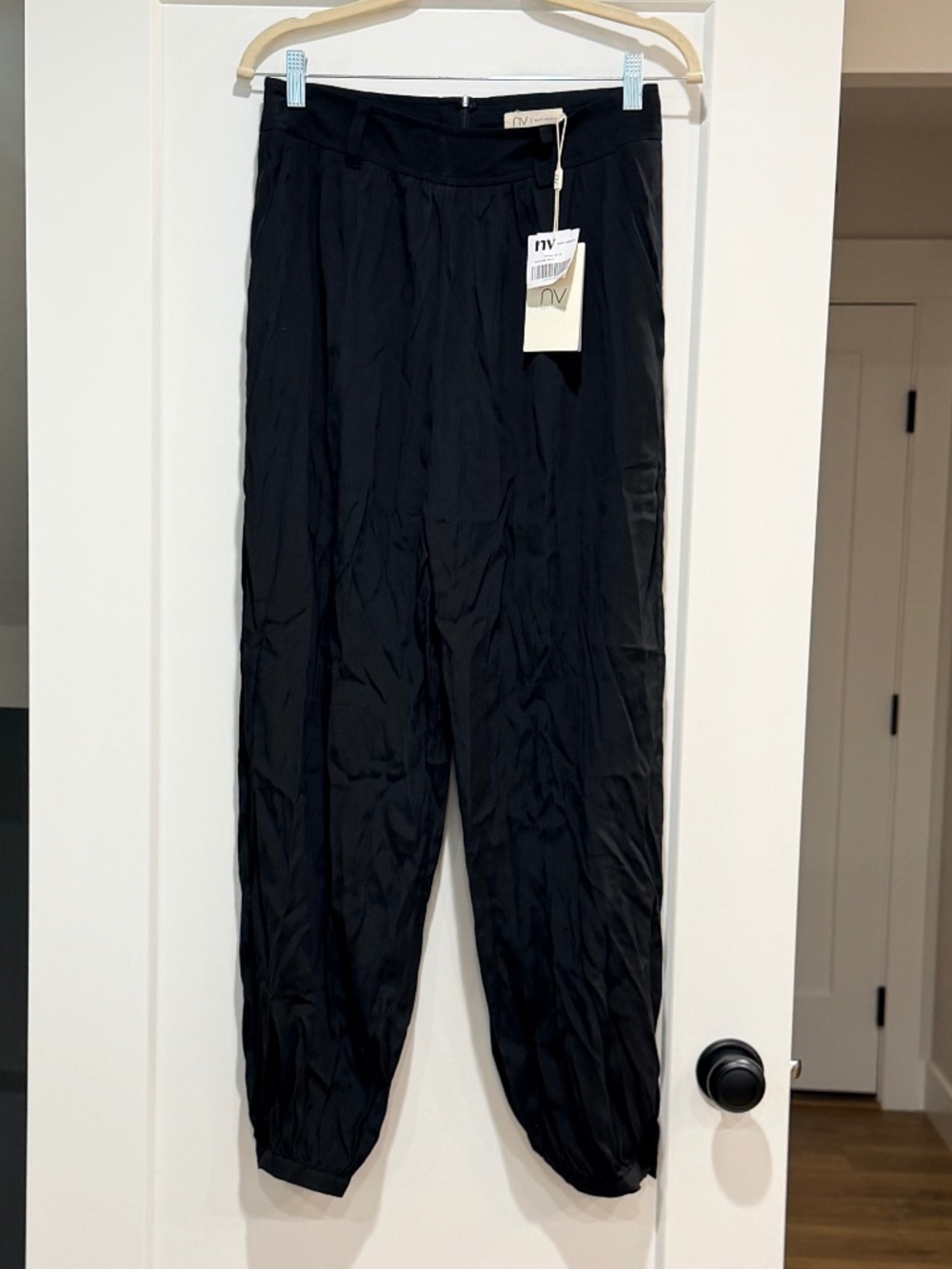 NWT NV Nati Bozza Black Calca ALBA Preto Pants Women's Size 36 US 0 2 XS NEW